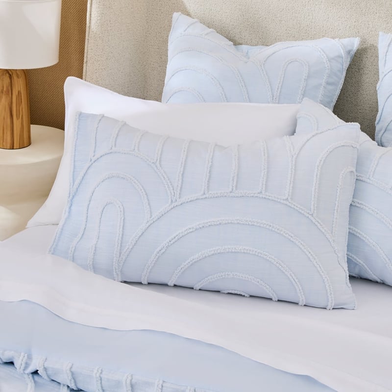 Archie Tufted Sky Blue Quilt Cover Separates