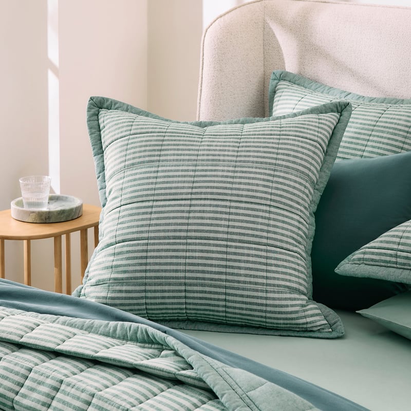 Bodhi Gumleaf & Thyme Stripe Quilted Pillowcases