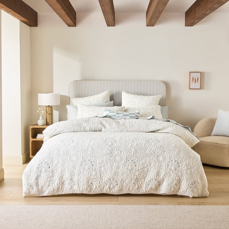 Sirena Natural Quilted Quilt Cover Separates