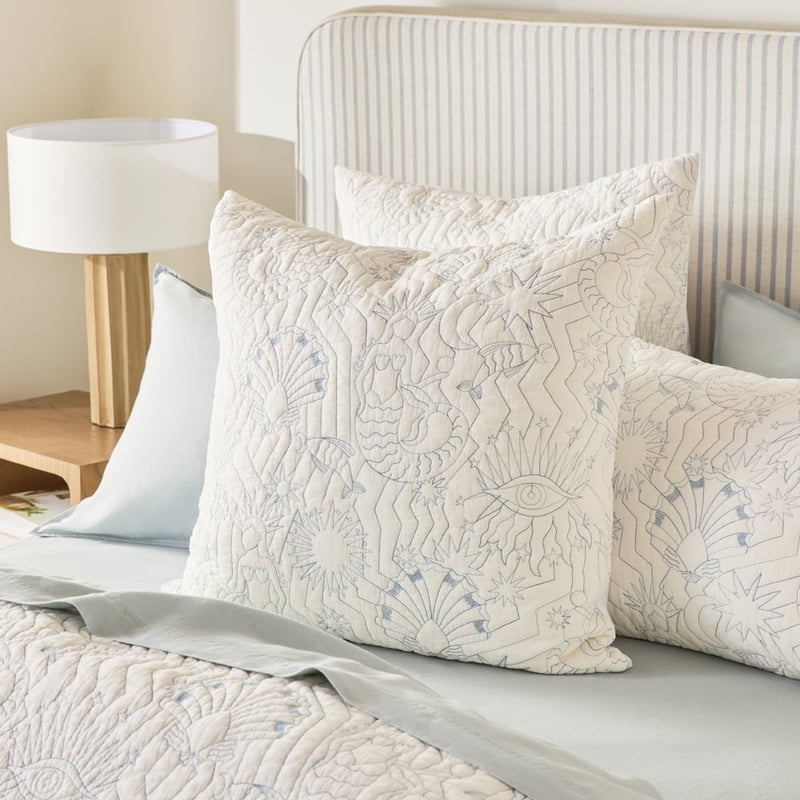 Sirena Natural Quilted Quilt Cover Separates
