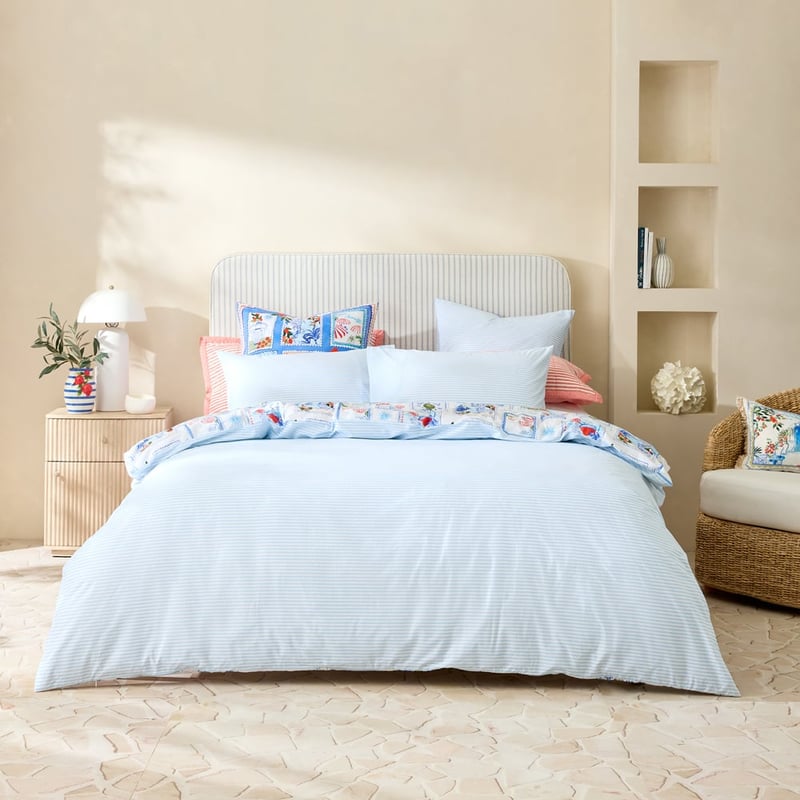 Amalfi Blue Quilt Cover Set + Separates