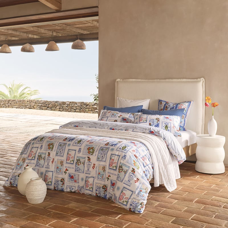 Amalfi Blue Quilt Cover Set + Separates