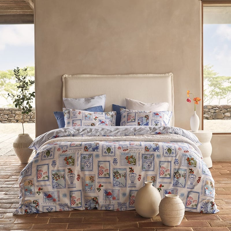 Amalfi Blue Quilt Cover Set + Separates