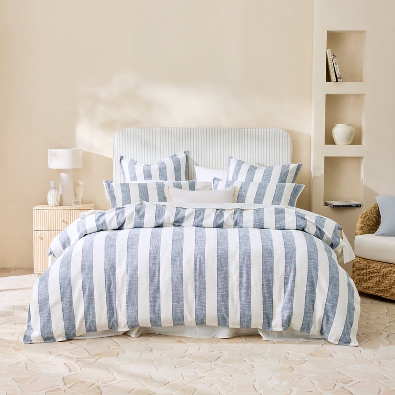 Oliver Navy Quilt Cover Set + Separates