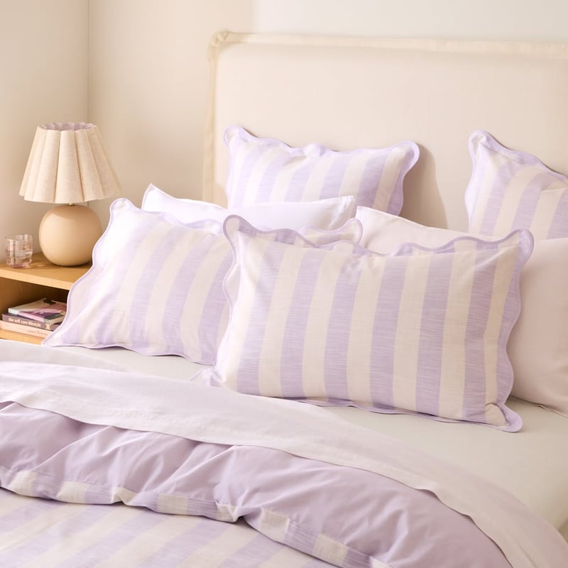 Frankie Scallop Lilac Quilt Cover Set + Separates
