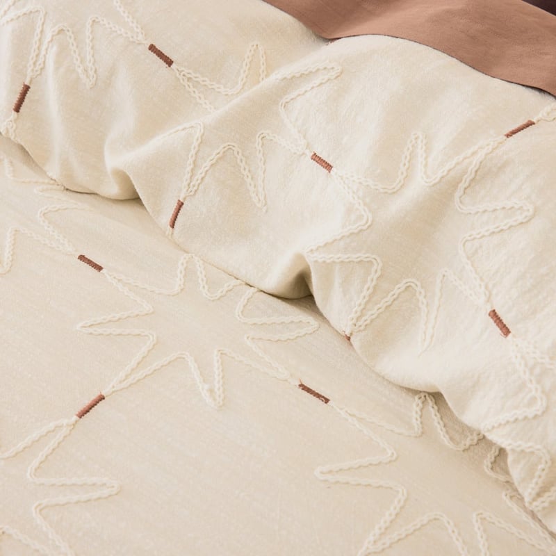 Capella Embroidered Natural Pillowcases
