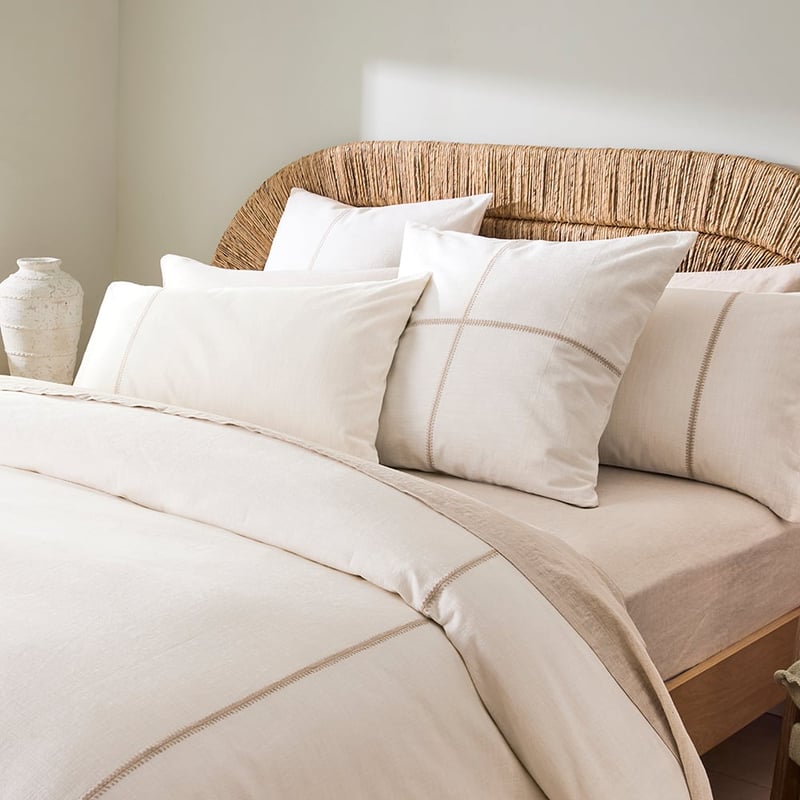 Annika Embroidered White Quilt Cover Set + Separates