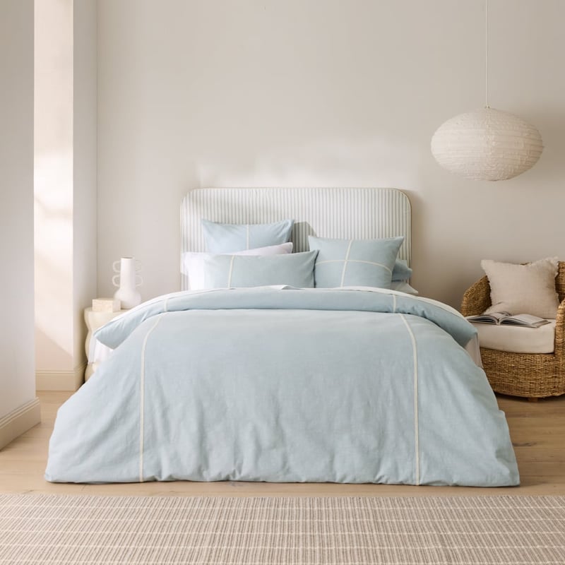 Annika Embroidered Coast Quilt Cover Set + Separates