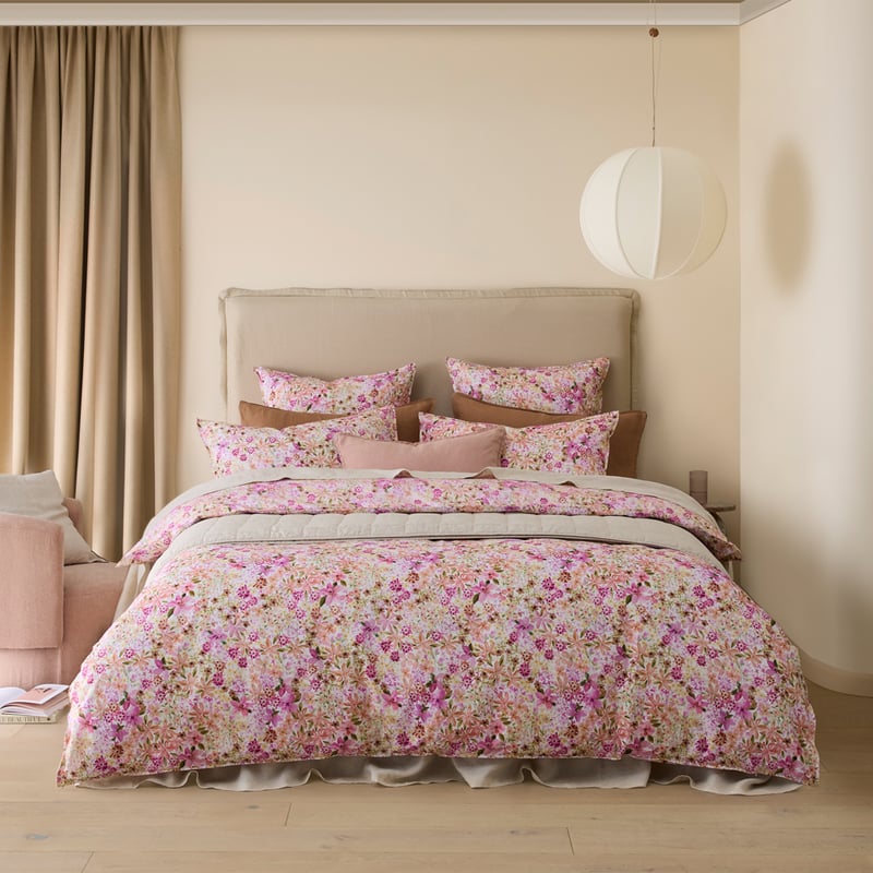  Sienna Floral Mauve Quilt Cover Set + Separates