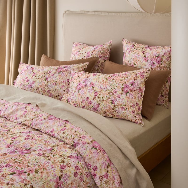 Sienna Floral Mauve Pillowcases