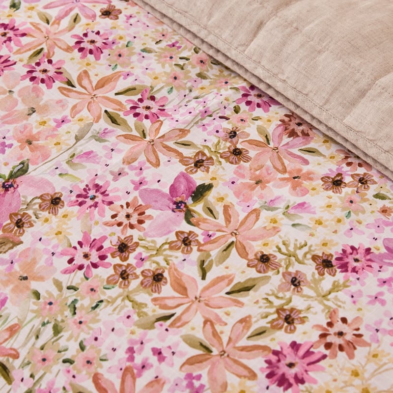 Sienna Floral Mauve Pillowcases