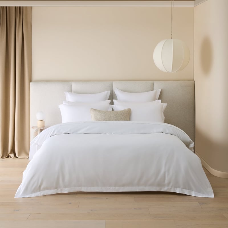 Giselle Egyptian Cotton Tailored White Quilt Cover Set + Separates