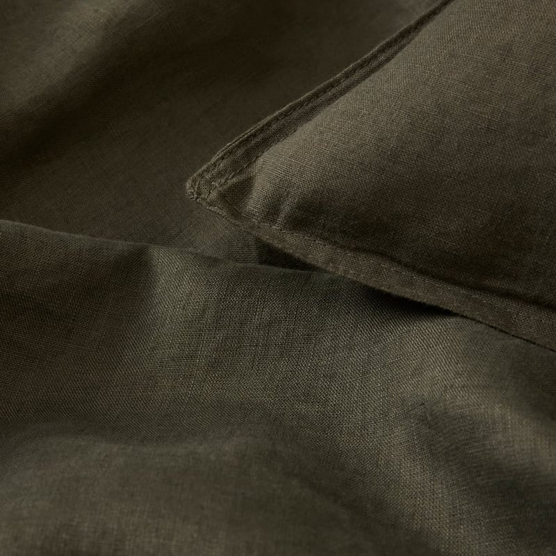 Vintage Washed Linen Thyme Sheet Set