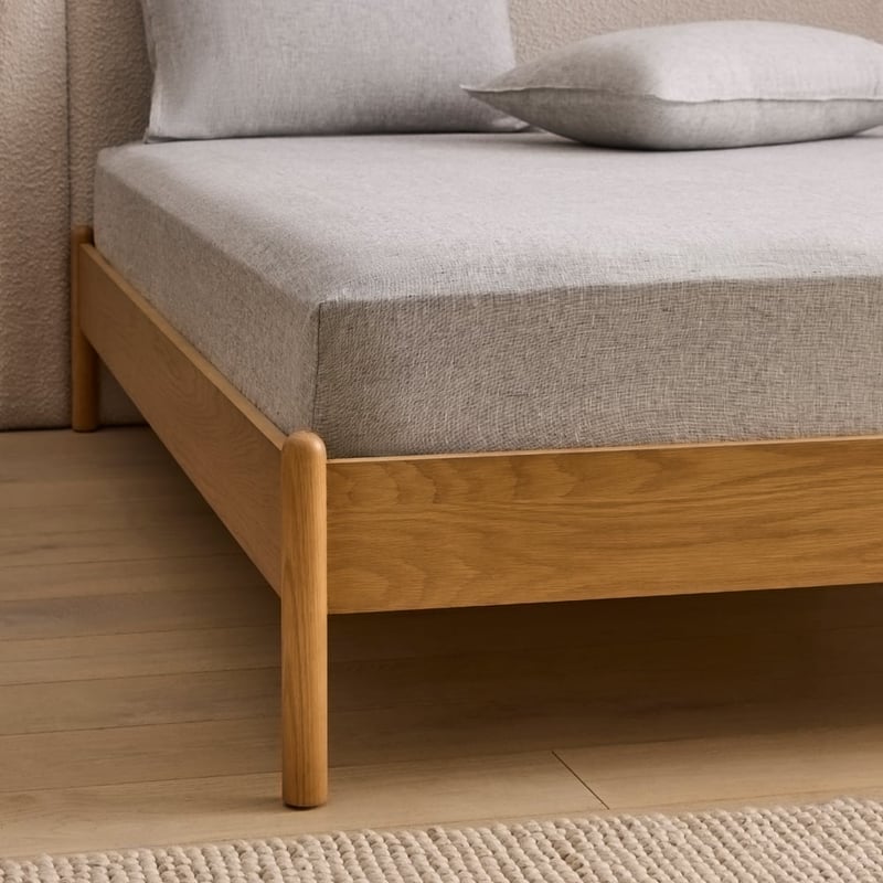 Vintage Washed Linen Salt & Pepper Sheet Separates