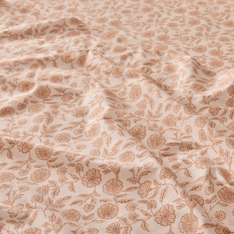 Aasha Floral Macadamia Printed Sheet Set 