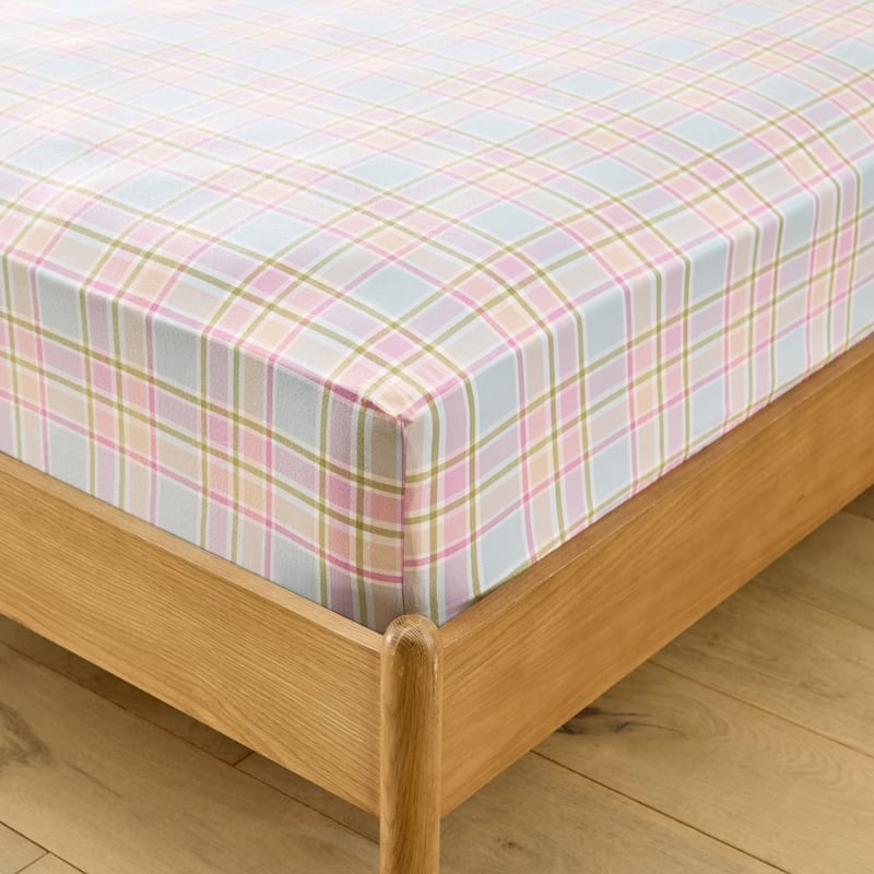 Yarn Dyed Freesia Check Soft Purple Sheet Set