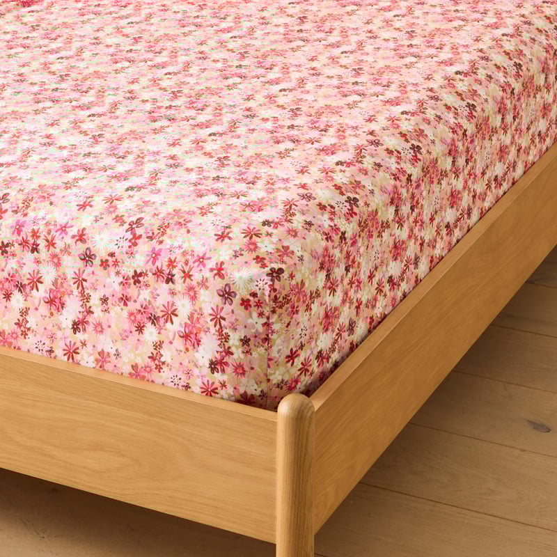 Sunlit Floral Pink Printed Sheet Set