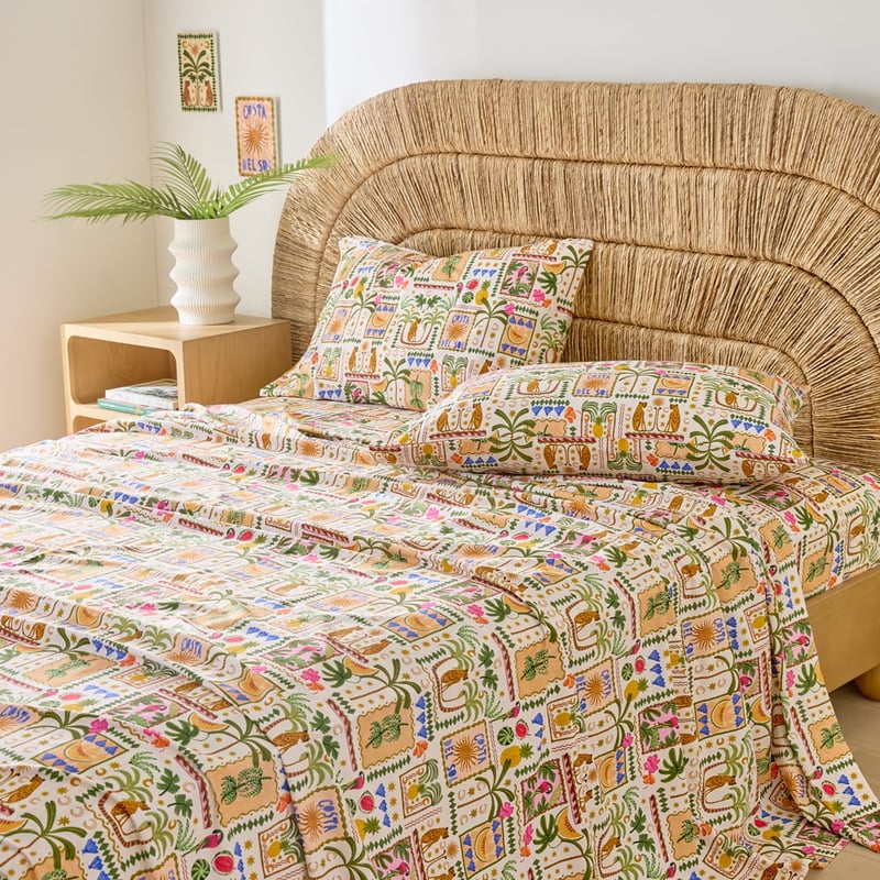 Costa Del Sol Coconut Printed Sheet Set