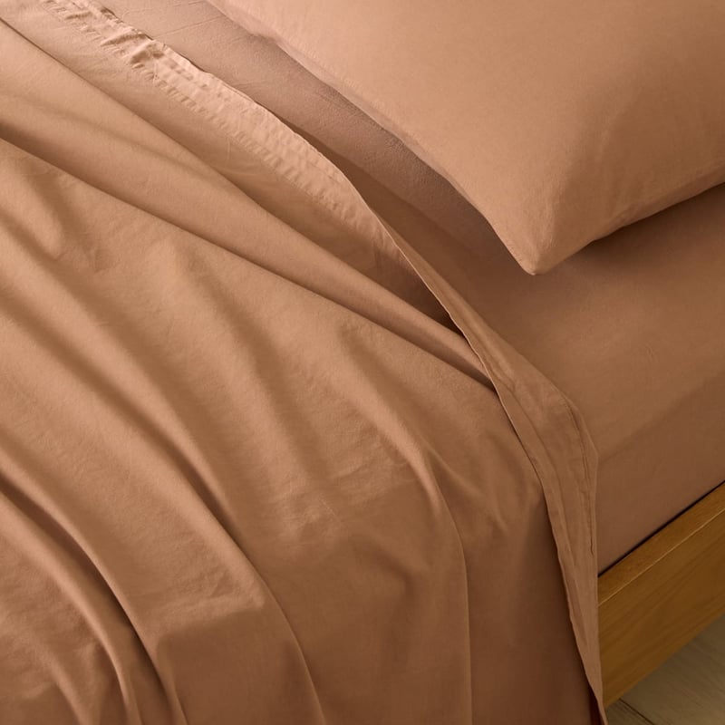 Stonewashed Cotton Fudge Sheet Separates