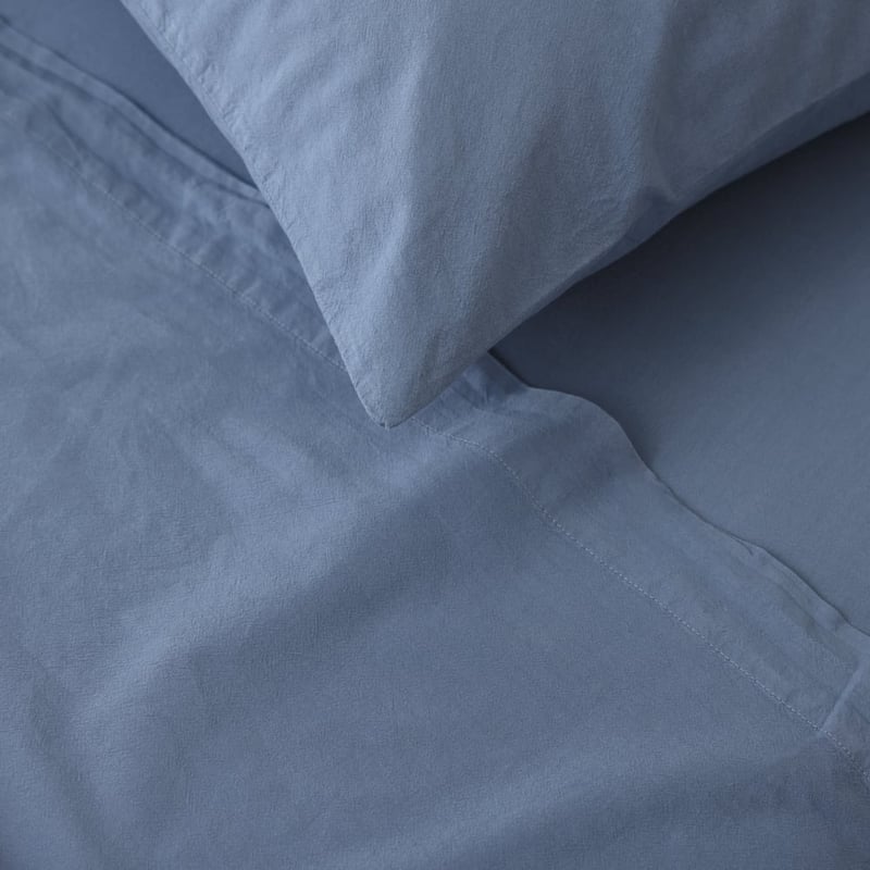 Stonewashed Cotton Bluestone Sheet Separates
