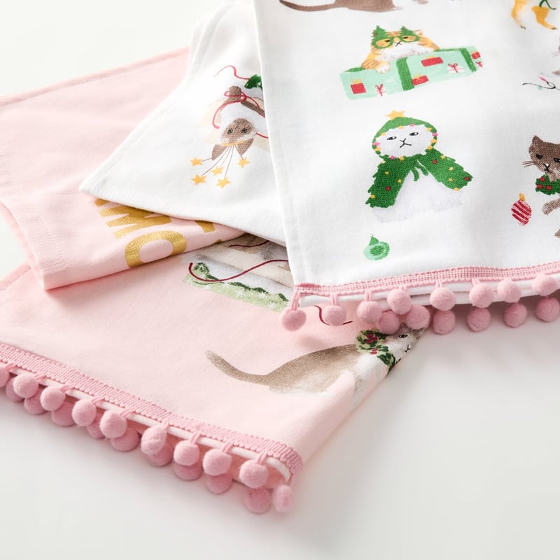 Meowy Christmas Tea Towel Pack of 2