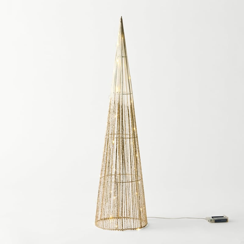 Gold & Silver Ombre LED Cone Tree