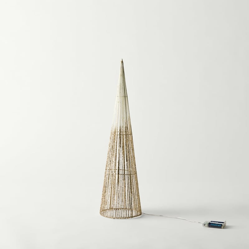 Gold & Silver Ombre LED Cone Tree