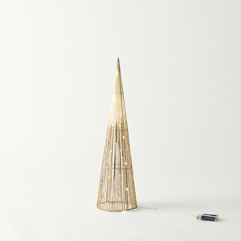 Gold & Silver Ombre LED Cone Tree