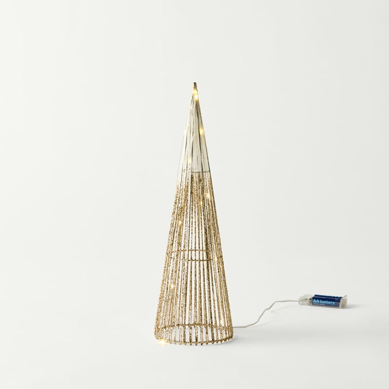 Gold & Silver Ombre LED Cone Tree