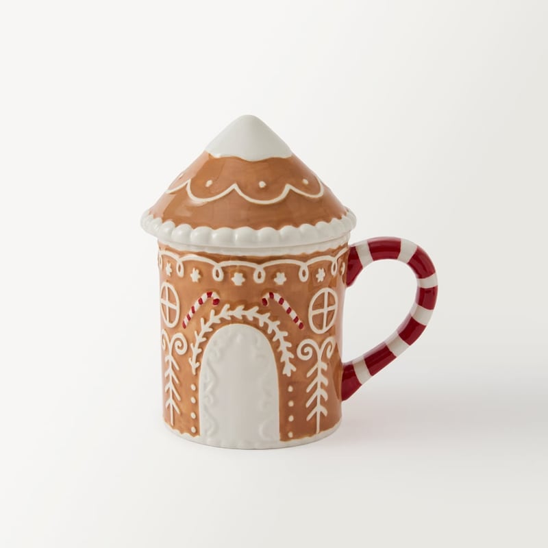 Christmas Gingerbread Doll Mug with Lid