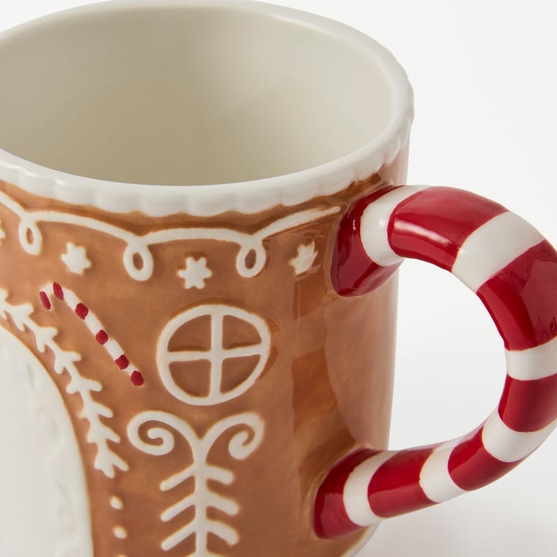 Christmas Gingerbread Doll Mug with Lid