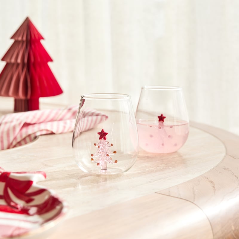 Christmas Pink Tree Tumbler Pack of 2