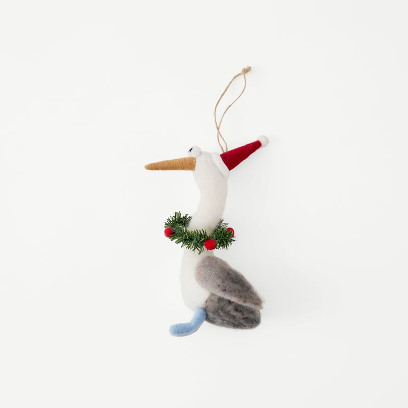 Pelican with Scarf Felted Friend
