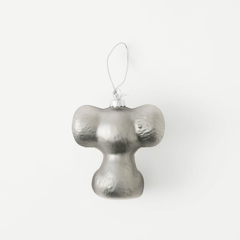 Vintage Glass Grey & Silver Koala Ornament