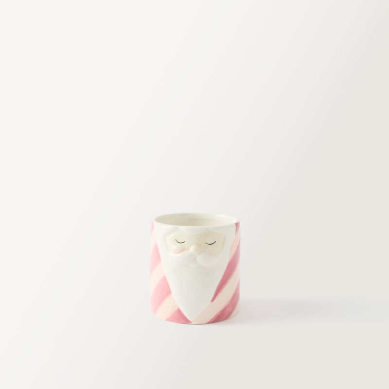 Santa Pink & White Canister