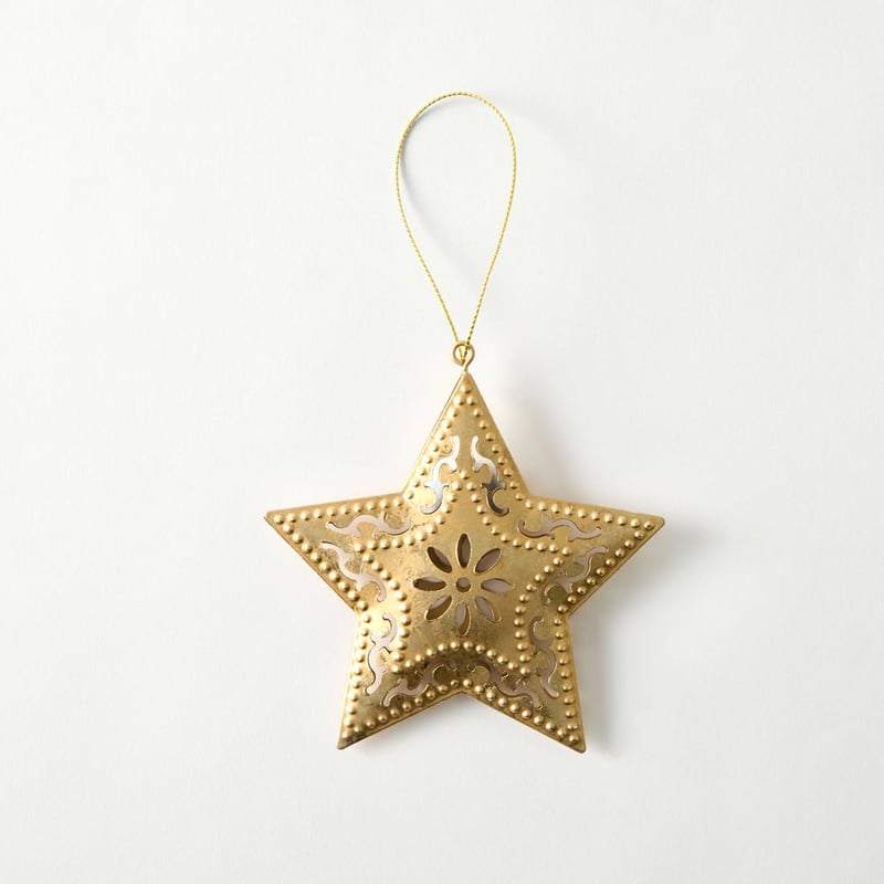 Gold Star Pressed Metal Decoration