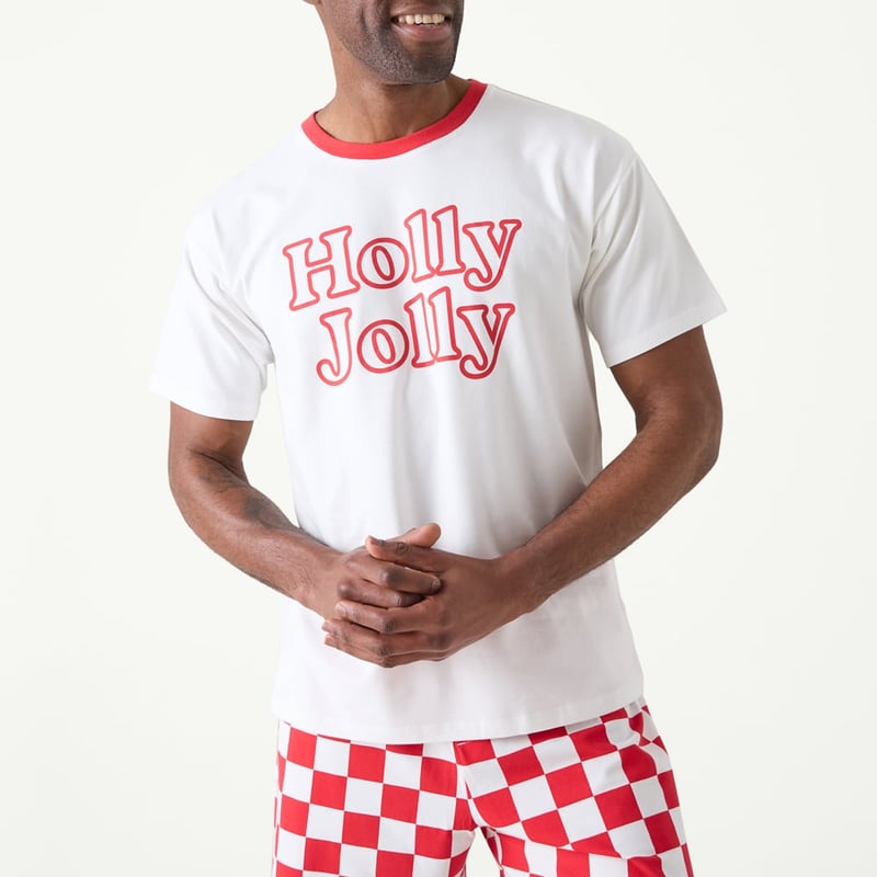 Men's Holly Jolly Red Short Pyjama Set