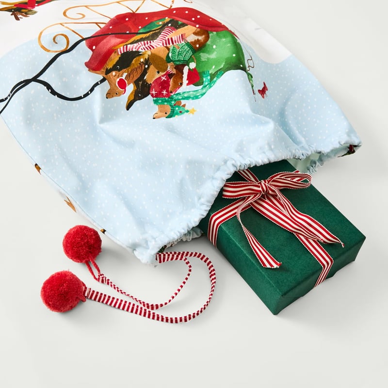 Dachshund Through The Snow Santa Sack