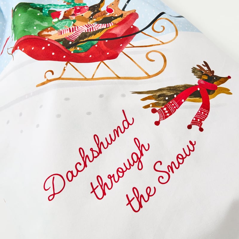 Dachshund Through The Snow Santa Sack