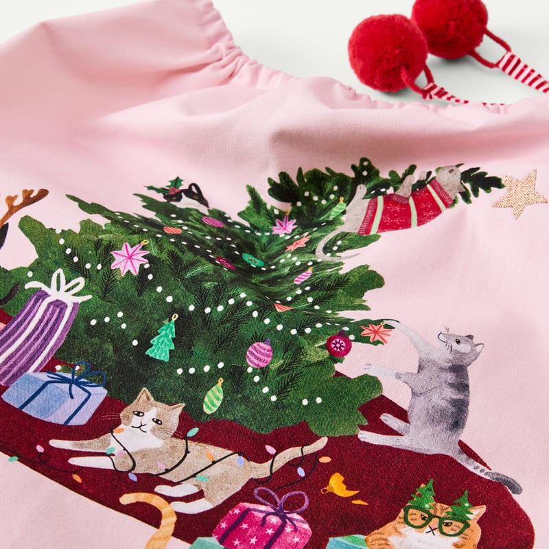 Meowy Christmas Santa Sack