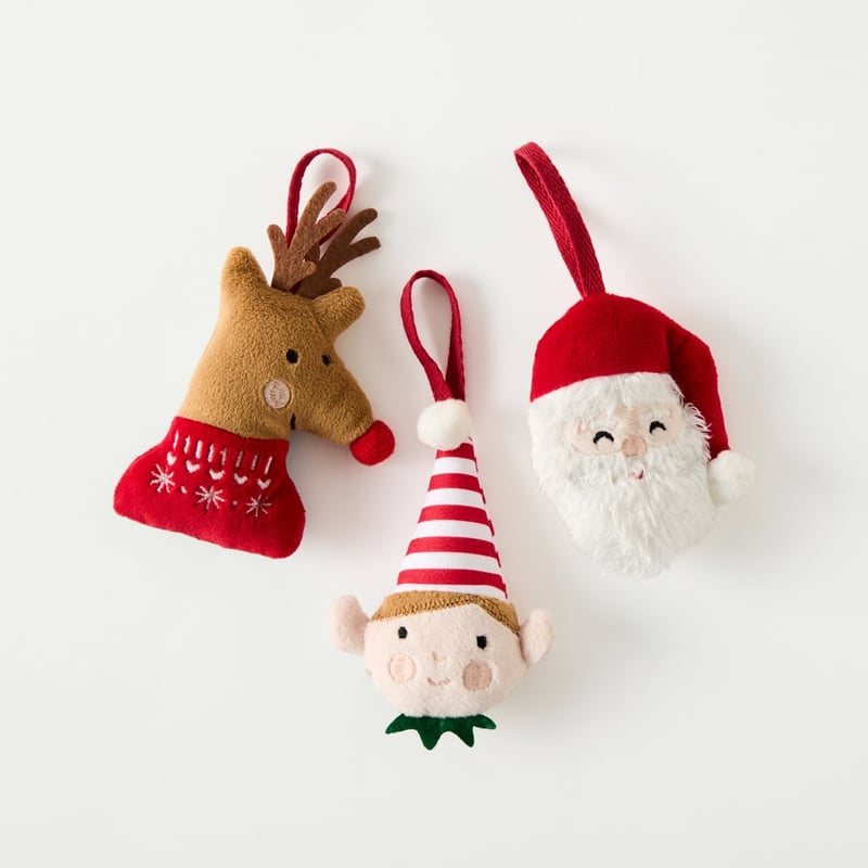 Santa Christmas Tree Decorations Pack of 3