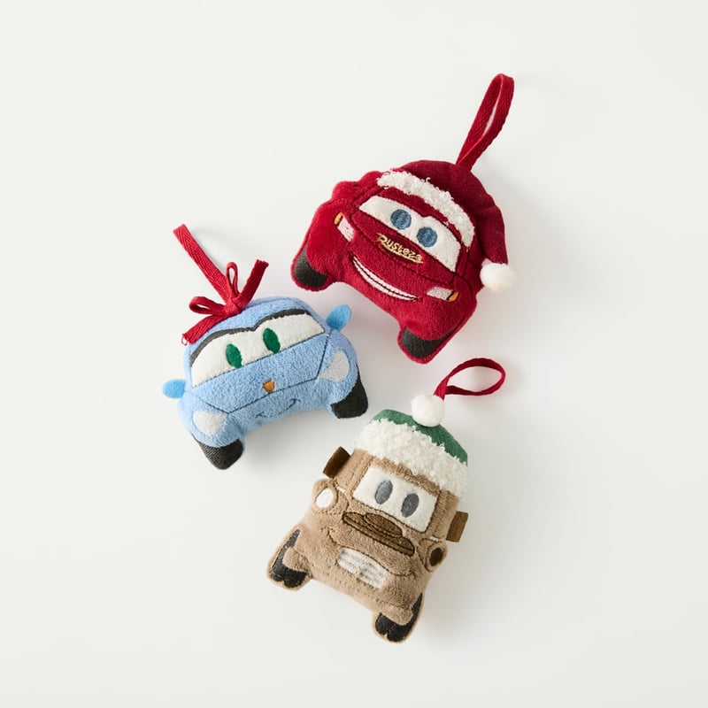 Disney Pixar Cars A Race To Christmas Tree Decorations Pack of 3