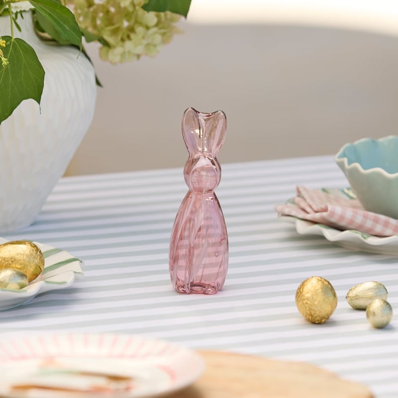 Pink Glass Bunny