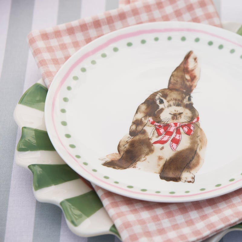 Bunny Friends Pink Plate