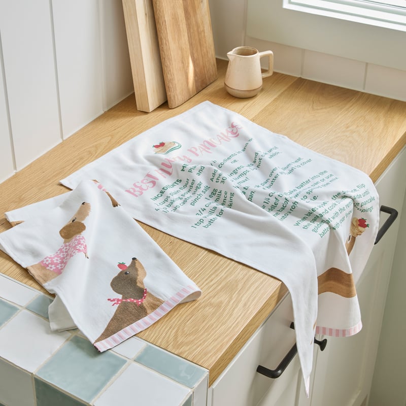 Easter Fluffy Pancakes Tea Towel Pack of 2