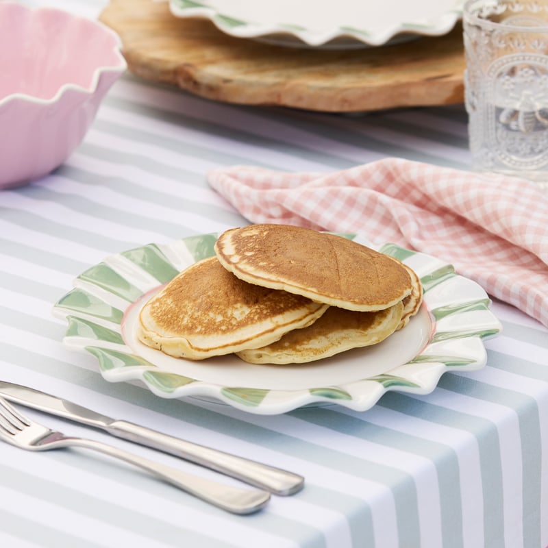 Frill Green Stripe Plate