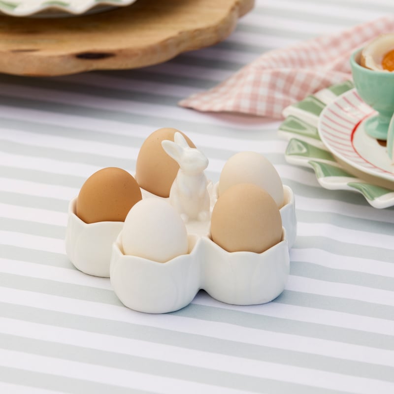 Rabbit White Egg Holder