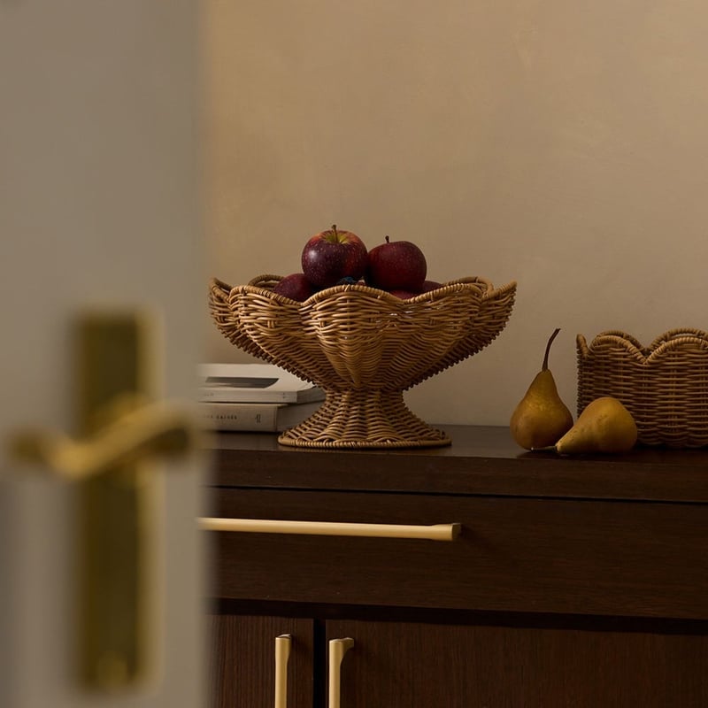 Clementine Natural Pedestal Bowl