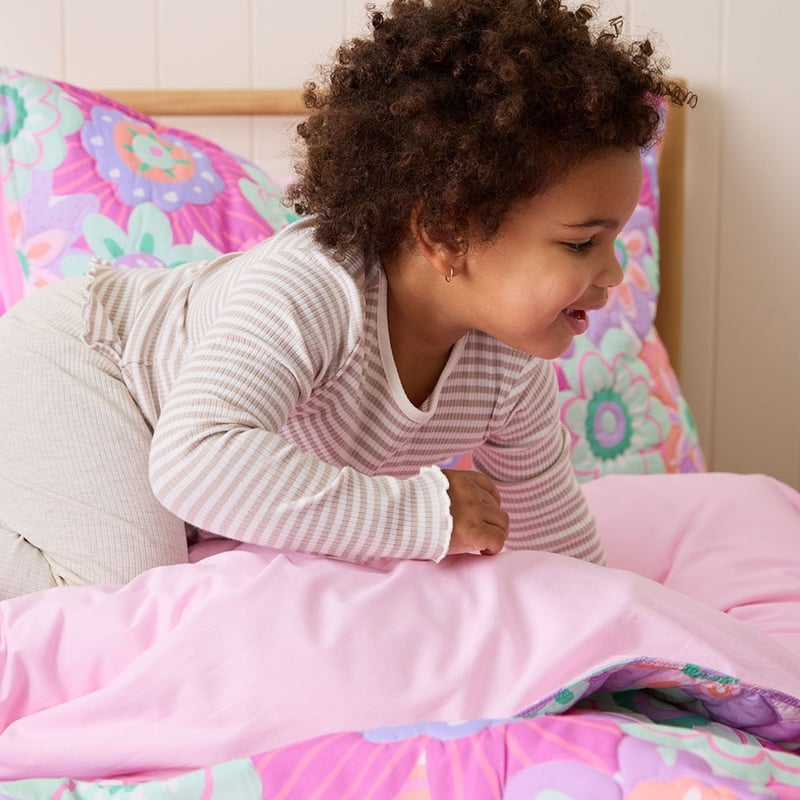 Poppy Floral Quilted Quilt Cover Set