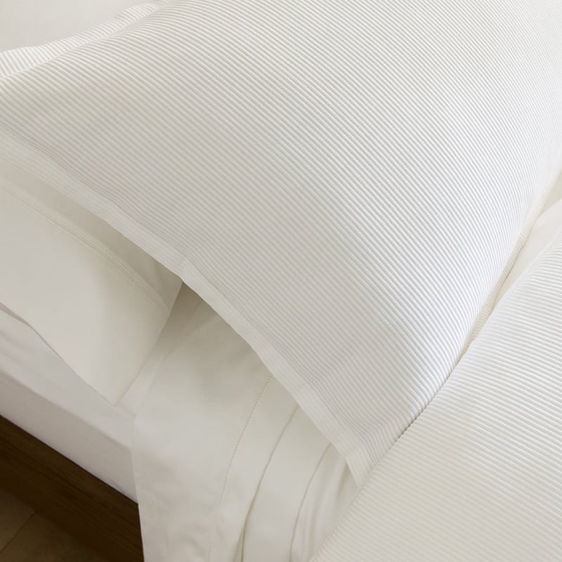 Tuxedo Grosgrain White Quilt Cover Set + Separates